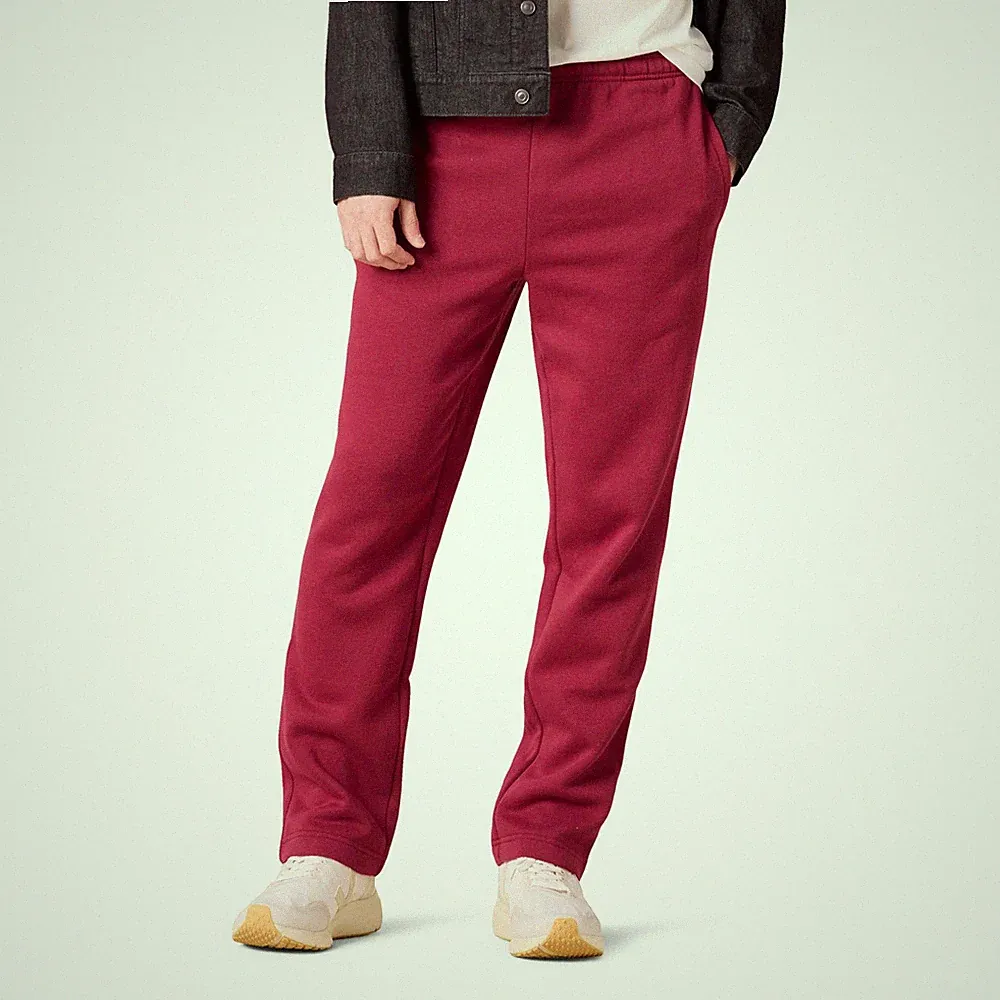 Amazon Essentials Herren Fleece-Jogginghose offen Dunkelrot S Übergrößen