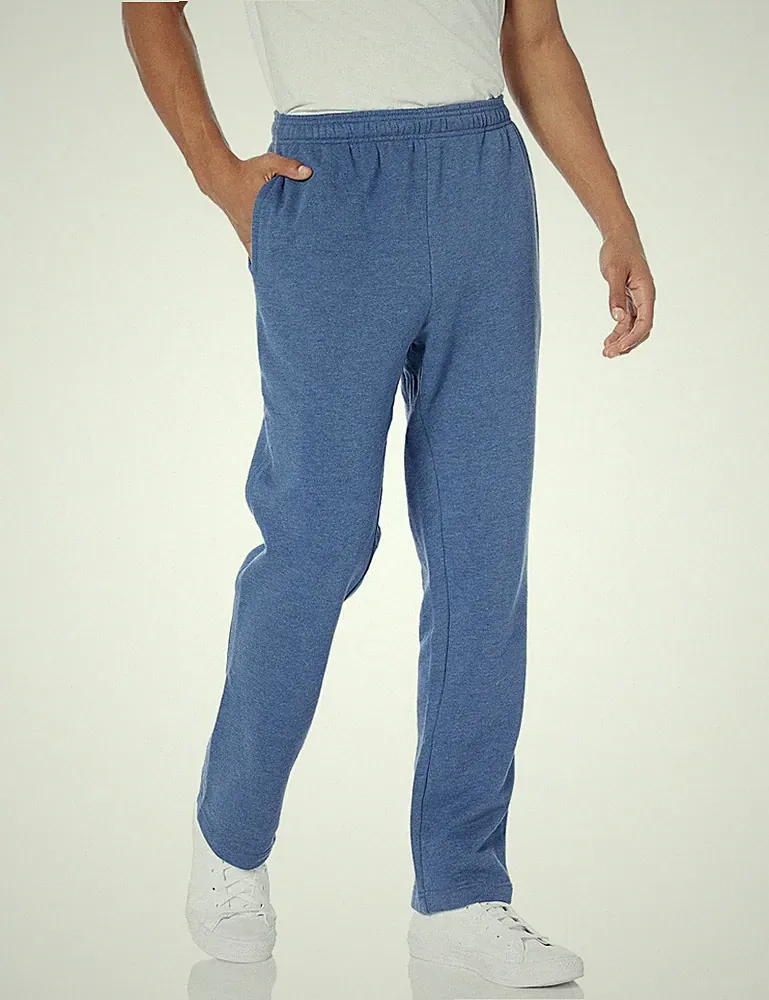 Amazon Essentials Herren Fleece-Jogginghose offenem Saum Blau Heide M