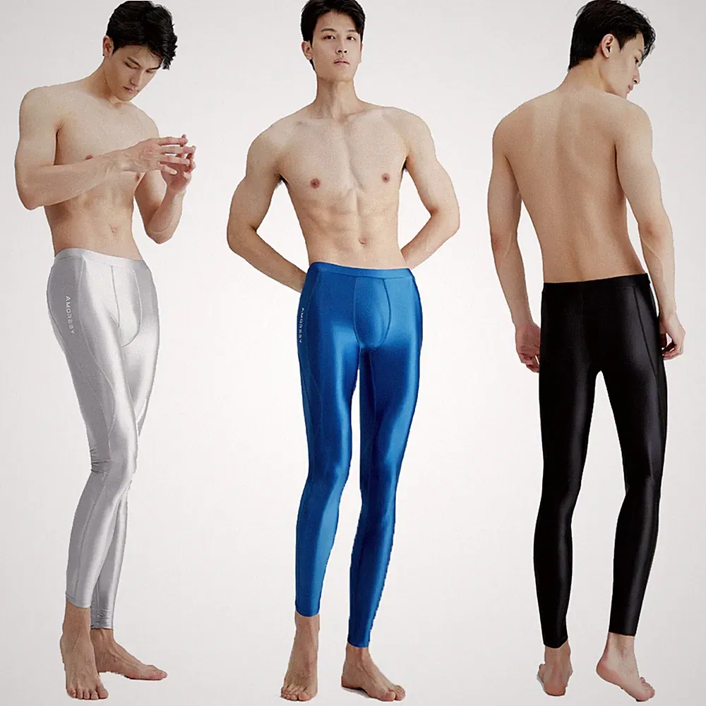 AMORESY Herren Glitter Lange Sporthosen Stretch Quick-drying Sports Jogginghose