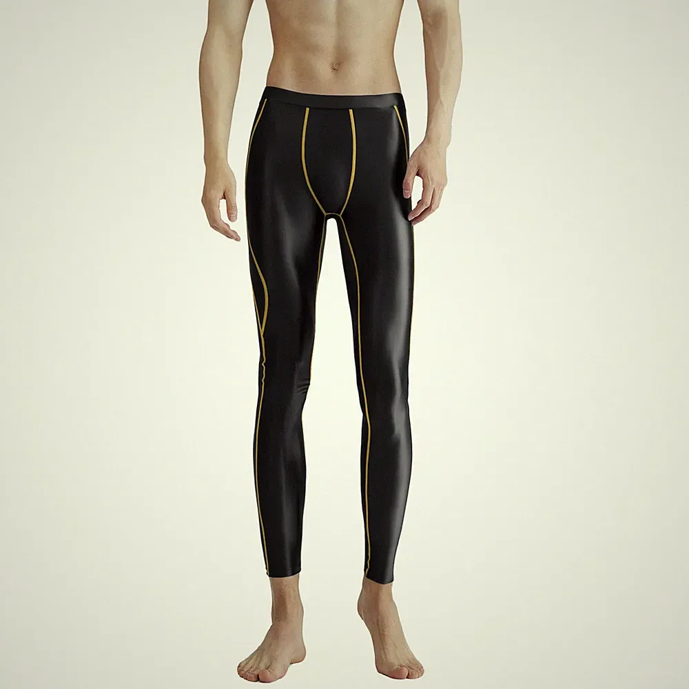 AMORESY Herren Glitter Stretch Sporty Lange Sporthosen Fitness Gym Jogginghose