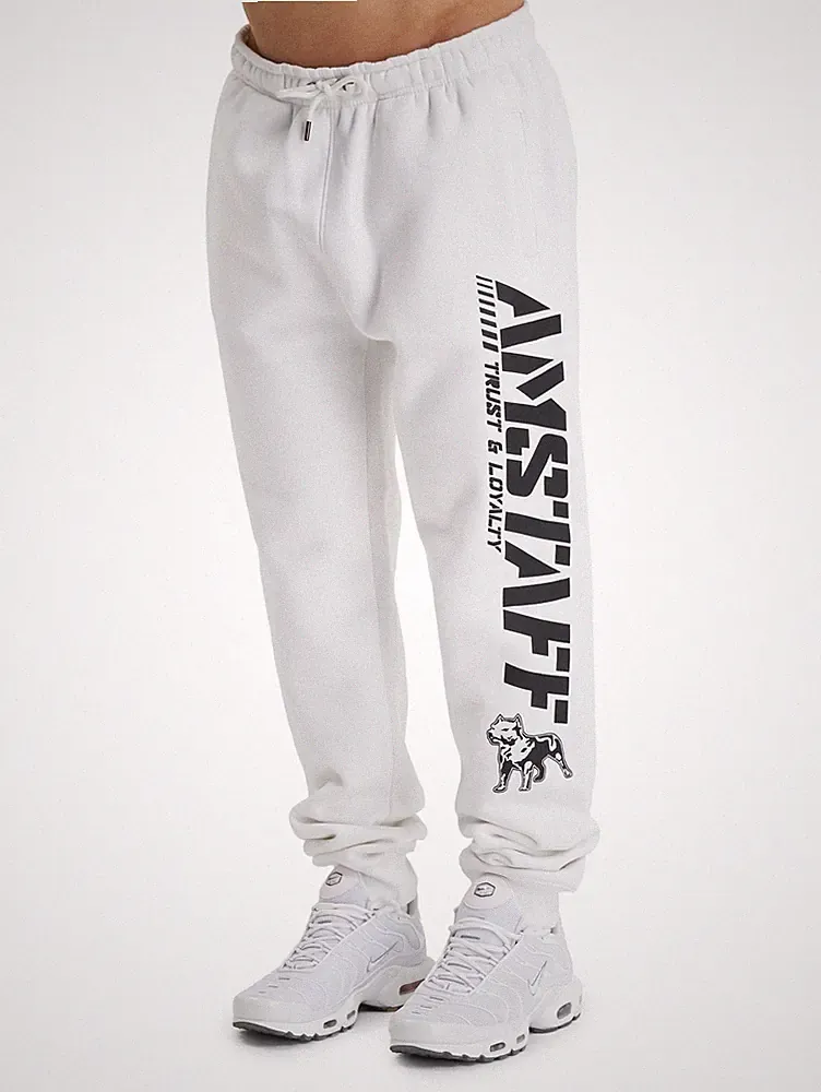 Amstaff Logo 2.0 Sweatpants Herren Jogger Hose Weiß Schwarz