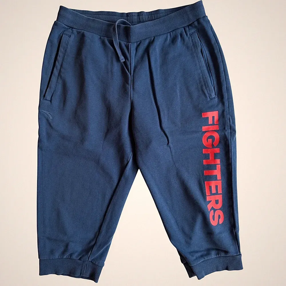ANTA Sports Fighters Joggers Navy Blue Graphic Athletic capri Sweatpants Mens M