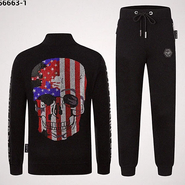ANZUG GOLD STRASS SKULL USA PHILIPP PLEIN SWEATSHIRT SKULL TRACKSUIT PHILIP JOGGER