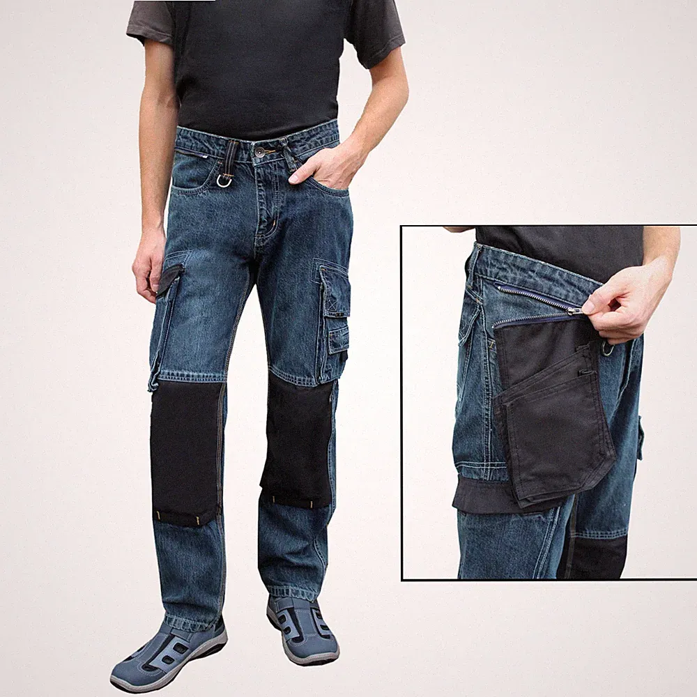 Arbeitsjeans mit vielen Taschen INDY worker Jeans Herren Denim Jeanshose Hose