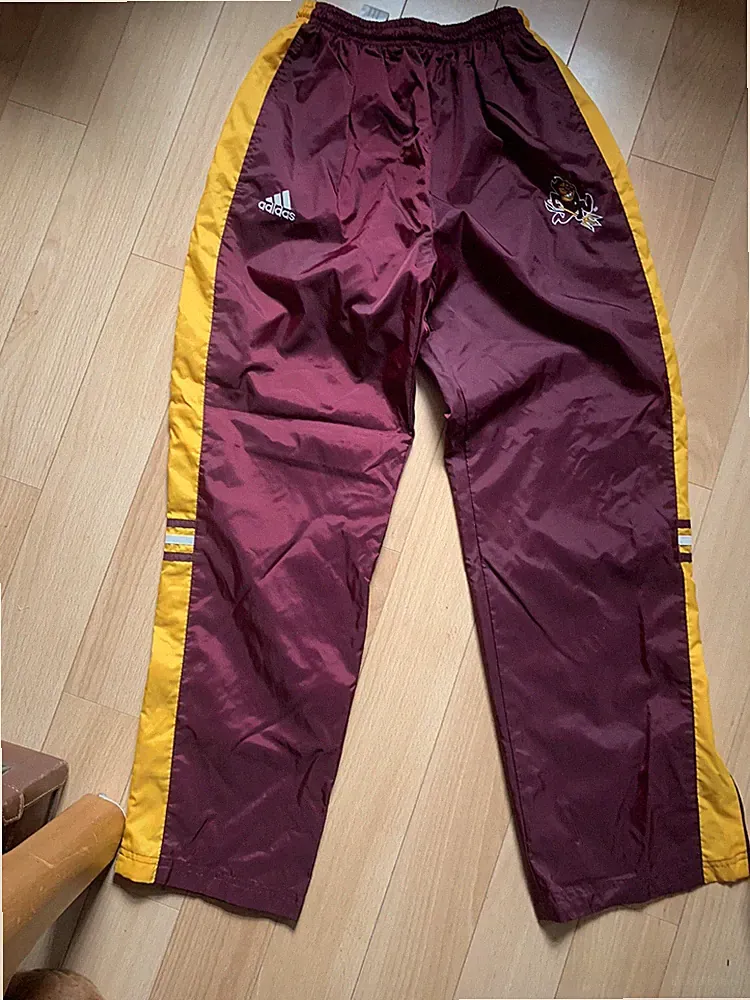 Arizona State Sun Devils Hose Herren Adidas Jogginghose Sweatpants Side Leg Zip 2002