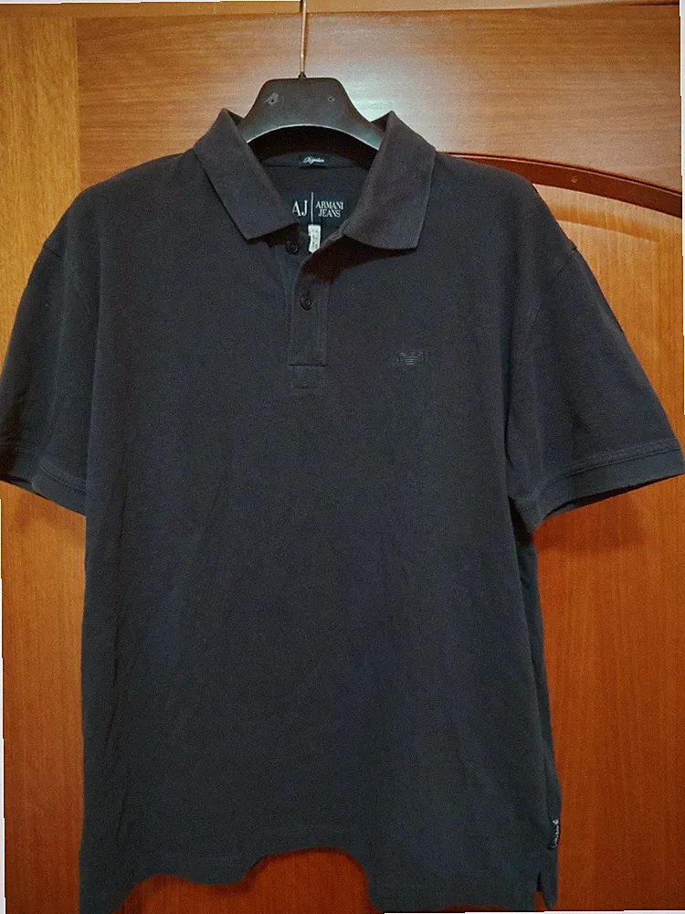Armani Jeans AJ Herren Poloshirt dunkelblau - Größe XL - 100% Baumwolle Piqué Regular Fit