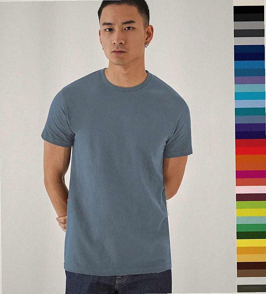 B&C Herren #E190 T-Shirt Regular Fit Baumwolle XS bis 5XL in 40 Farben TU03T NEU