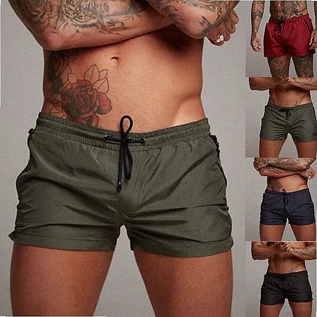 Badeshorts Herren Schwimmhose Kurz Hosen Gym Sports Jogging Training Laufshorts@