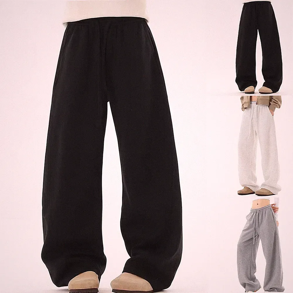 Baggy Jogginghose für Herren weites Bein Kordelzug bequeme Trainingshose