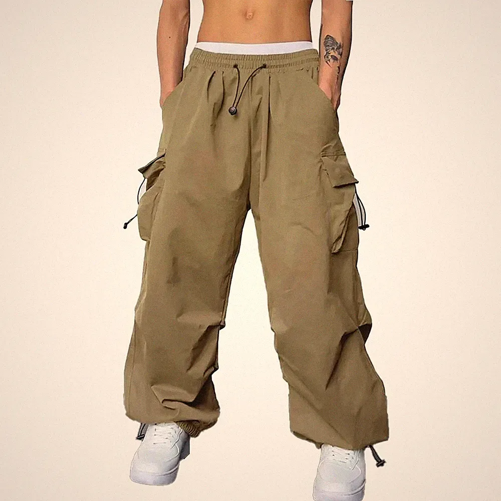 Baggy Jogginghose mit weitem Bein für Herren Y2K Hip Hop Streetwear Sty