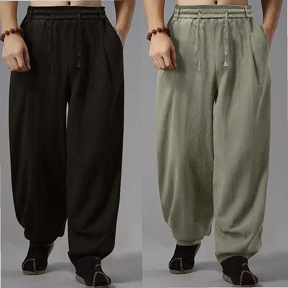 Baggy Wide Leg Herren Jogginghose Haremshose für freizeit Sport Polyester