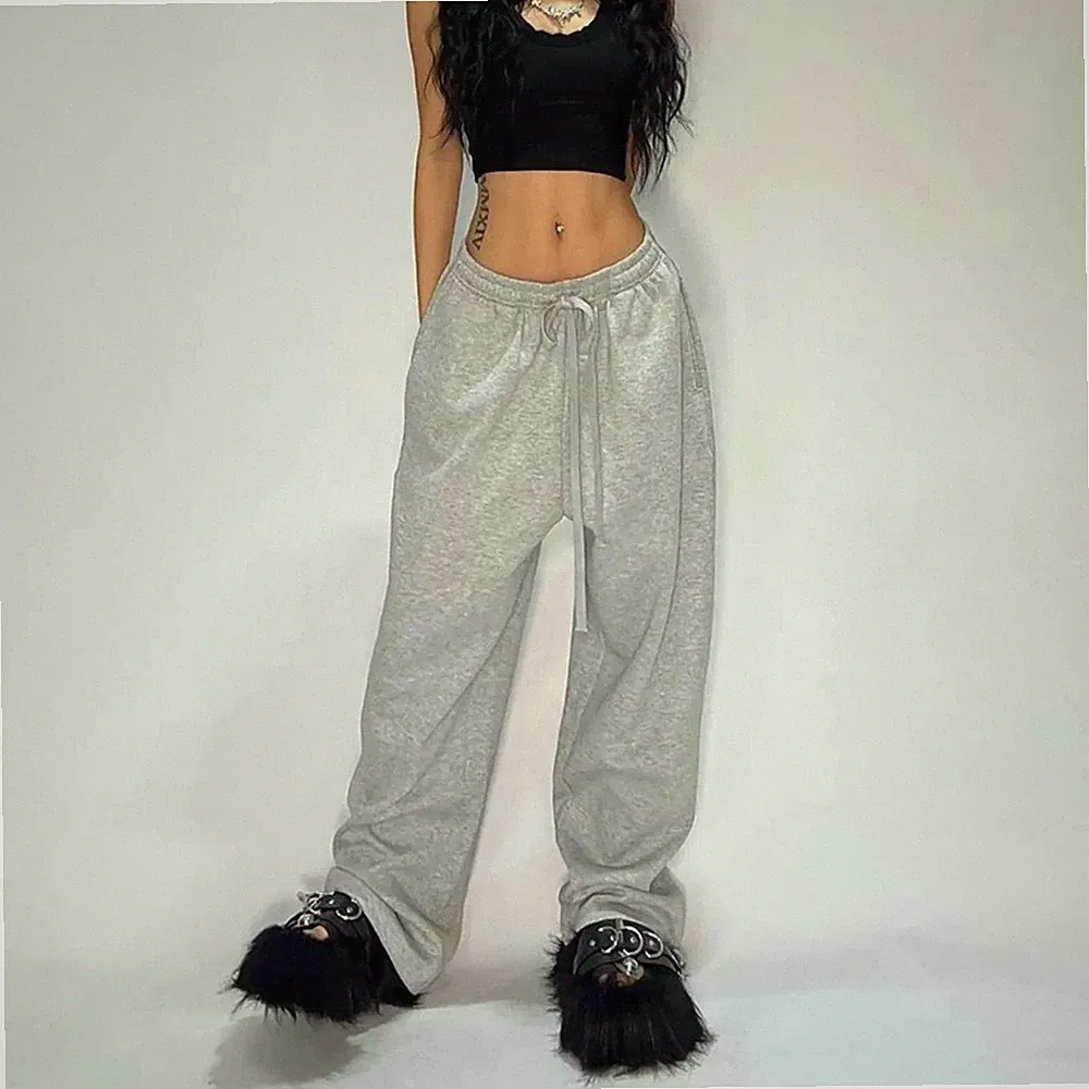 Baggy Wide Leg Jogginghose Damen Sport Sweatpants für Sommer Saison