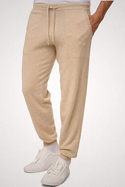 Balldiri 100% Kaschmir Hose Yoga Freizeit Herren 2-fädig
