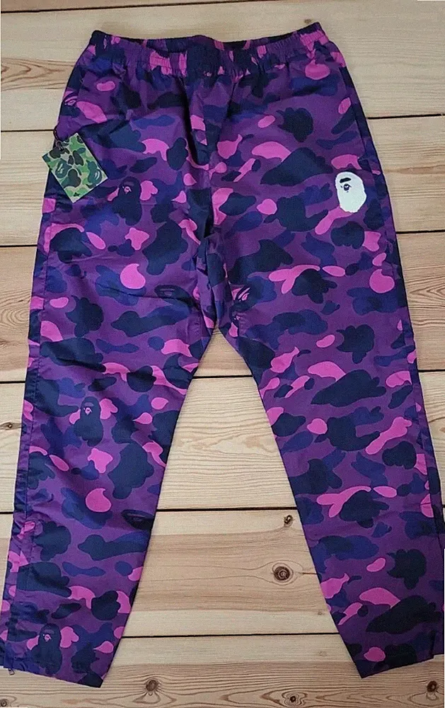 Bape A Bathing Ape Color Camo Track Pants Purple L M 2018 Unisex Jogginghose Rar