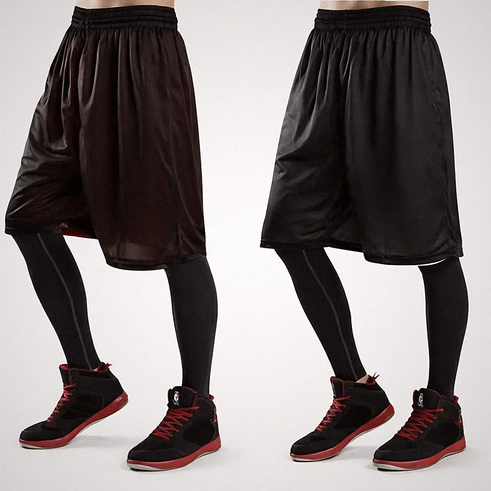 Basketball Hose Shorts Laufhose kurz Herren Sporthose Reversible Wendehose