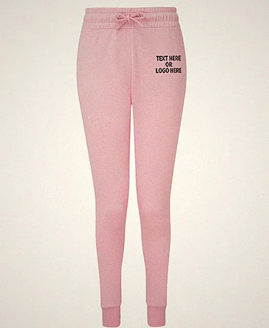 Bedruckte Damen TriDri taillierte Jogginghose Text Logo Arbeitskleidung Freizeit Fitness Yoga uni