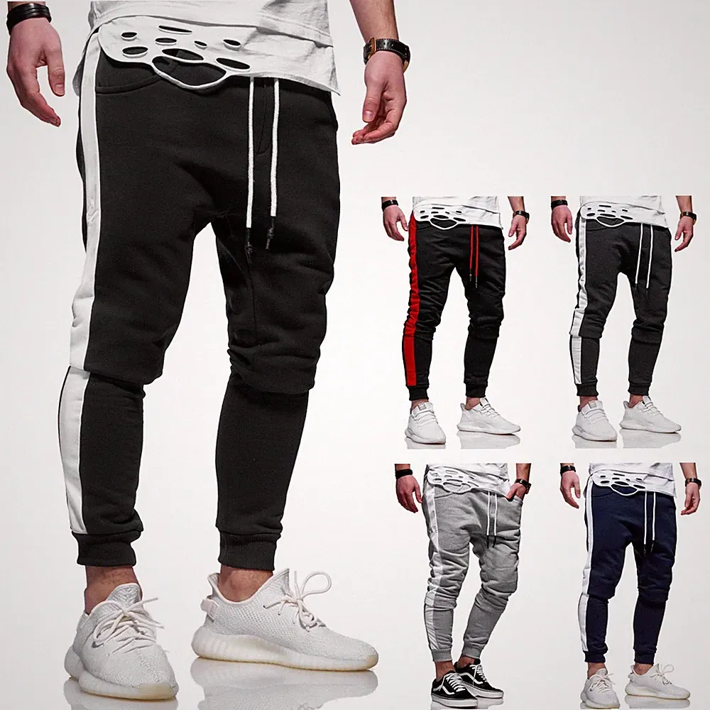 behype. Herren Lange Trainingshose Jogginghose Sporthose Side-Stripe 60-0351 NEU