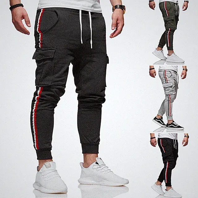Behype. Herren Lange Trainingshose Jogginghose Sporthose Side-Stripe Hose NEU