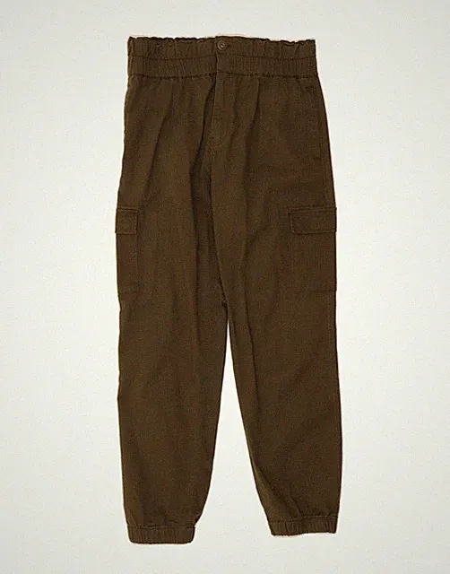 BENCH Herren High Waist Jogginghose Cargo Hose UK 12 Medium W30 L29 Grün BS10