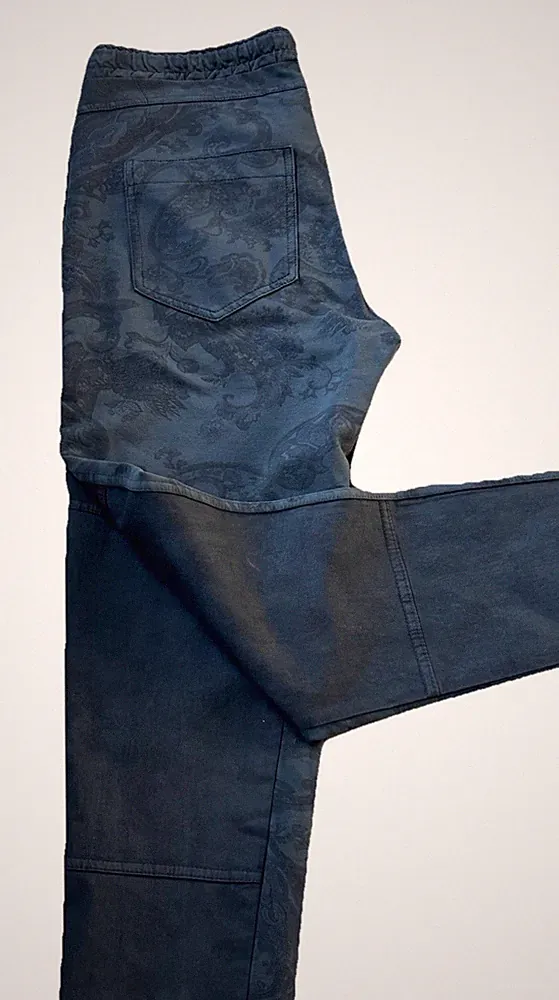 Bequeme elegante Joggpant Hose von Funky Stuff Gr.S Dunkelgrün Paisley