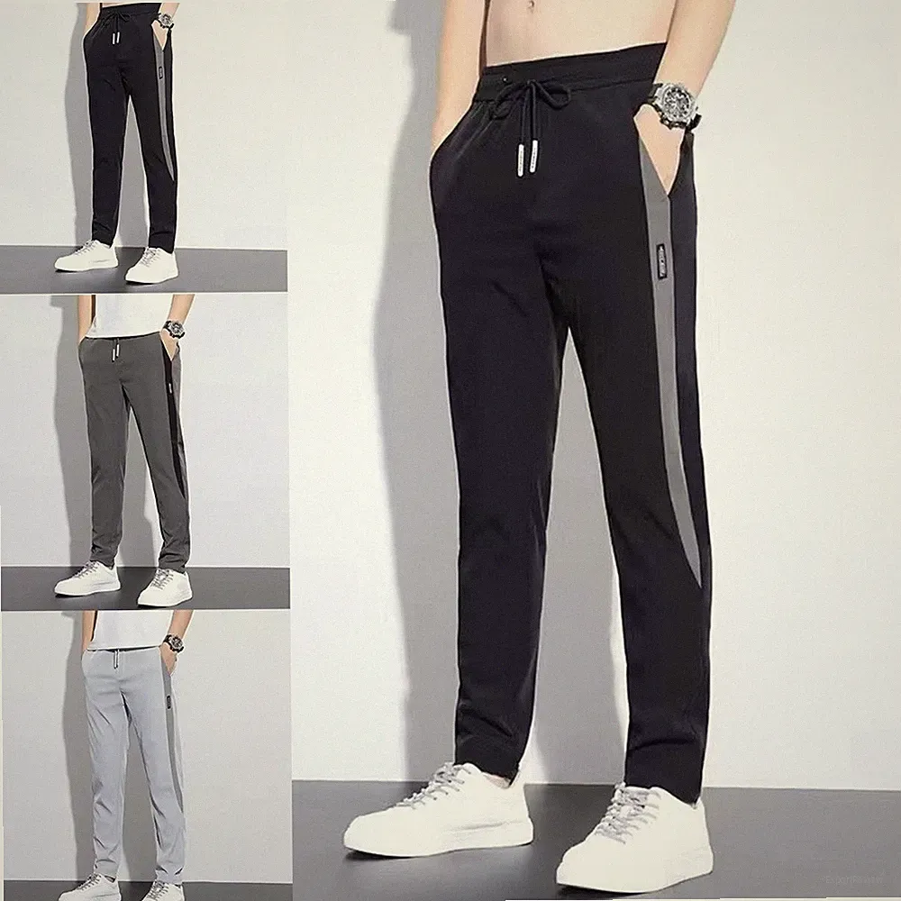 Bequeme Herren Jogginghose mit mehreren für Slim Fit schwarz/grau