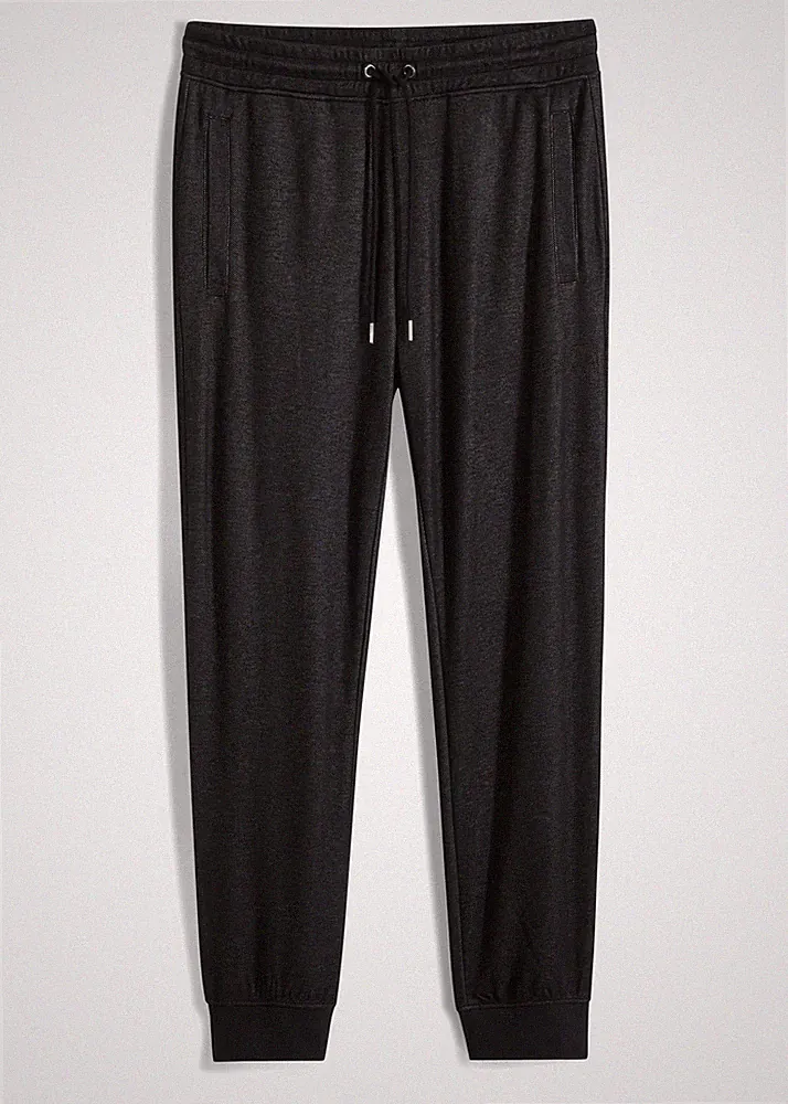 Bequeme Jogginghose in Denimoptik Gr. 44/46 (S) Schwarz Herren Thermo-Hose Neu*