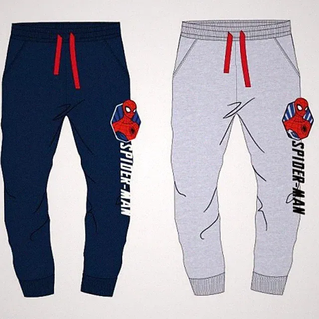 Bequeme Spiderman Freizeit- / Jogging- Hose für Jungen Größen 104-128, grau, ode