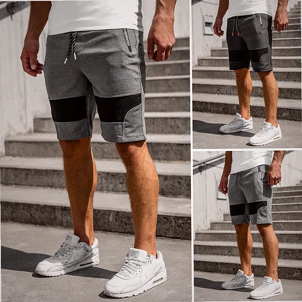 Bermudas Kurzhose Jogging Shorts Sporthose Sport Fitness Kurze Herren BOLF Motiv