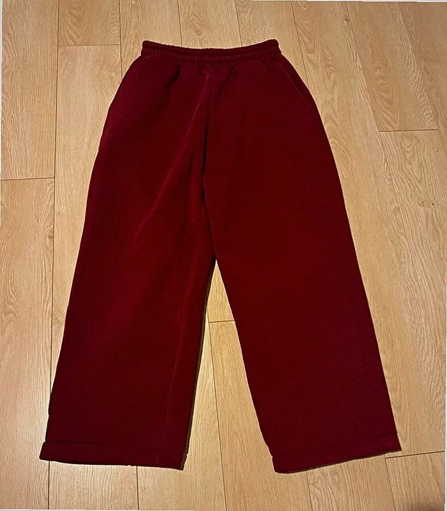 blackmoneystacks STREETWEAR Herren Jogginghose Bordeaux M mit Taschen, elast.