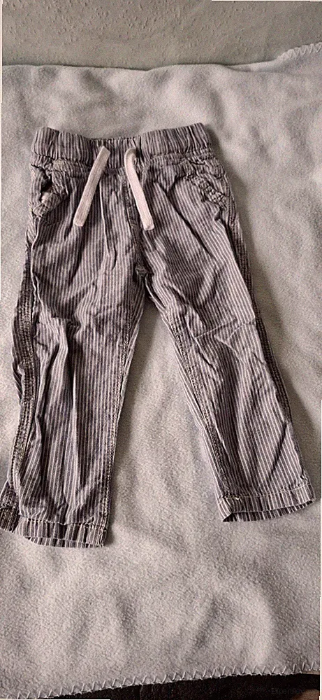 Blau/weiß gestreifte Hose von Topomini Gr 92