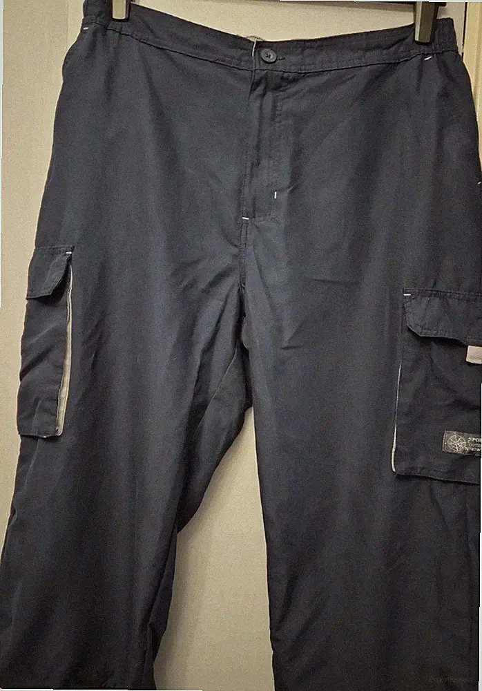 Blaue Herren Jogginghose Atlasformen Größe XL 38 Taille 19 Zoll Bein