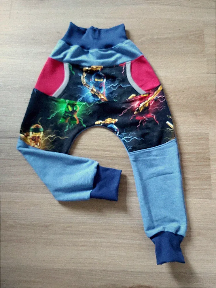 blaue Jogginghose,LegoNinjago,French Terry,Neu,Gr.122/128,selfmade,Freizeit