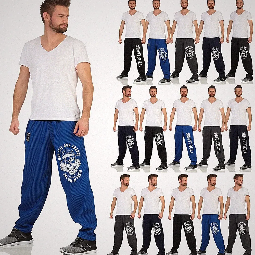 Bodybuildinghose Totenkopf Jogginghose Pitbull Sporthose Pumperhose Gr.M-12XL