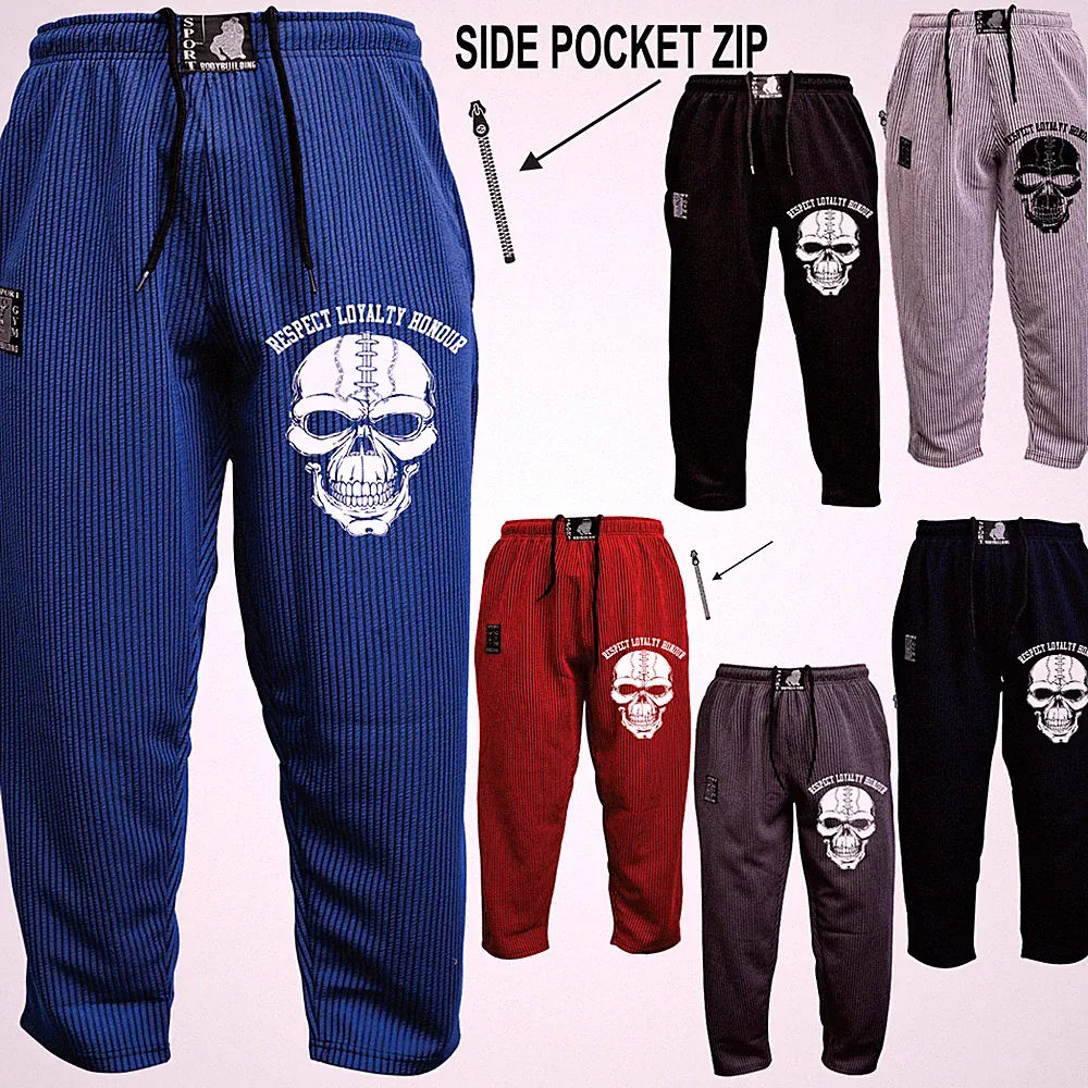 Bodybuildinghose TOTENKOPF SKULL Reißverschluss Jogginghose GYM Hose Pumperhose