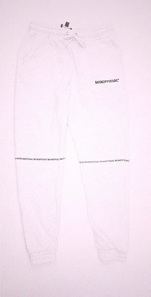 boohooMAN Herren Weiß Jogginghose Sweatpants Small Regular Fit