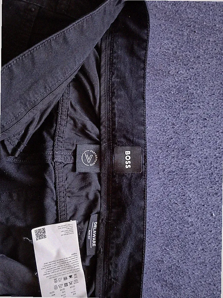 BOSS Delaware Herren Chino Hose Schwarz 32/34 Slim Fit Stretch Five-Pocket