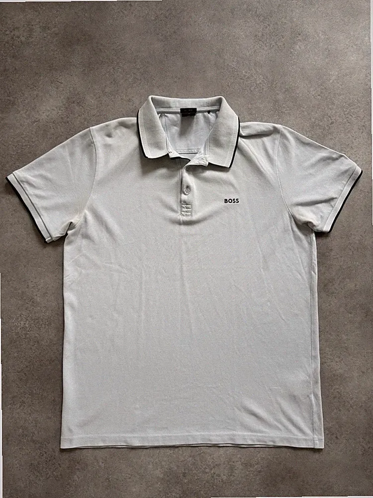 BOSS Hugo Boss Herren Polo Shirt XXL Regular Fit Babyblau Pique Baumwolle