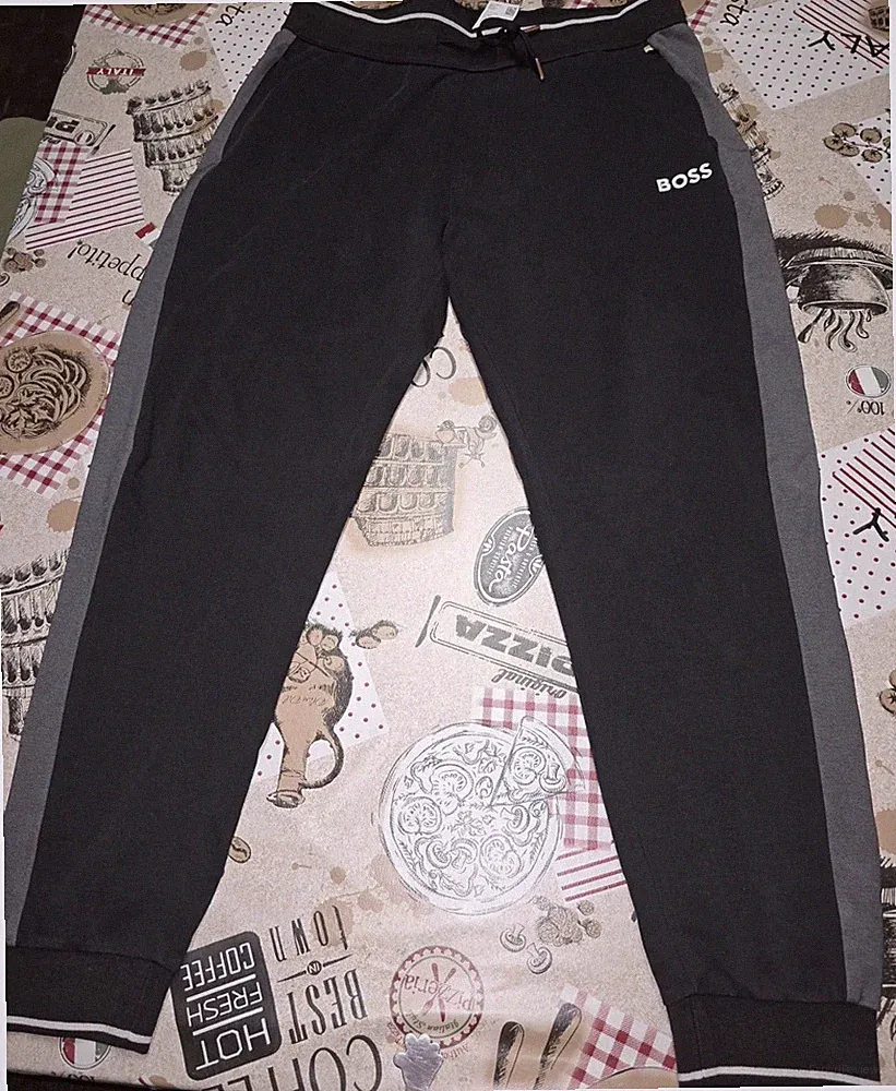 Boss Hugo Herren Jogginghose Sporthose Trainingshose schwarz/grau Gr.XL