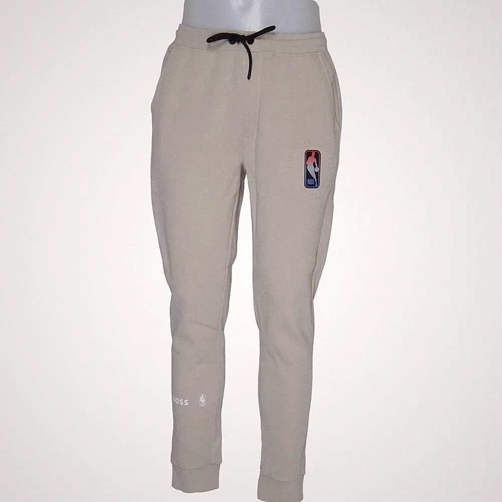 BOSS x NBA, Jogginghose, Größe: M, Beige, Baumwolle/Elasthan/Polyester #tg3