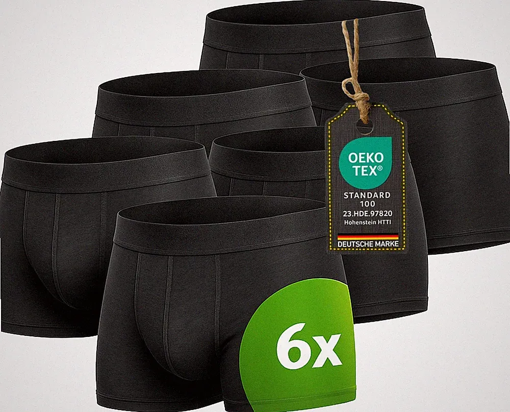 Boxershorts Unterhosen Herren 6er Pack ÖKO-TEX Boxershorts Unterwäsche Männer