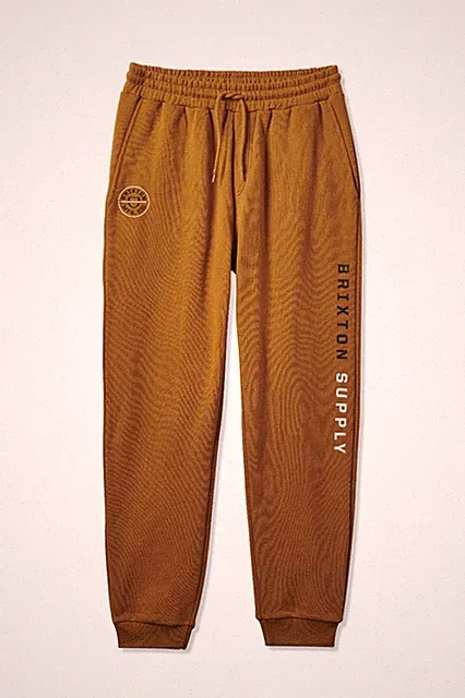 BRIXTON CREST LINE SWEATPANT GOLDEN BROWN GR:M BRIXTON SUPPLY CO