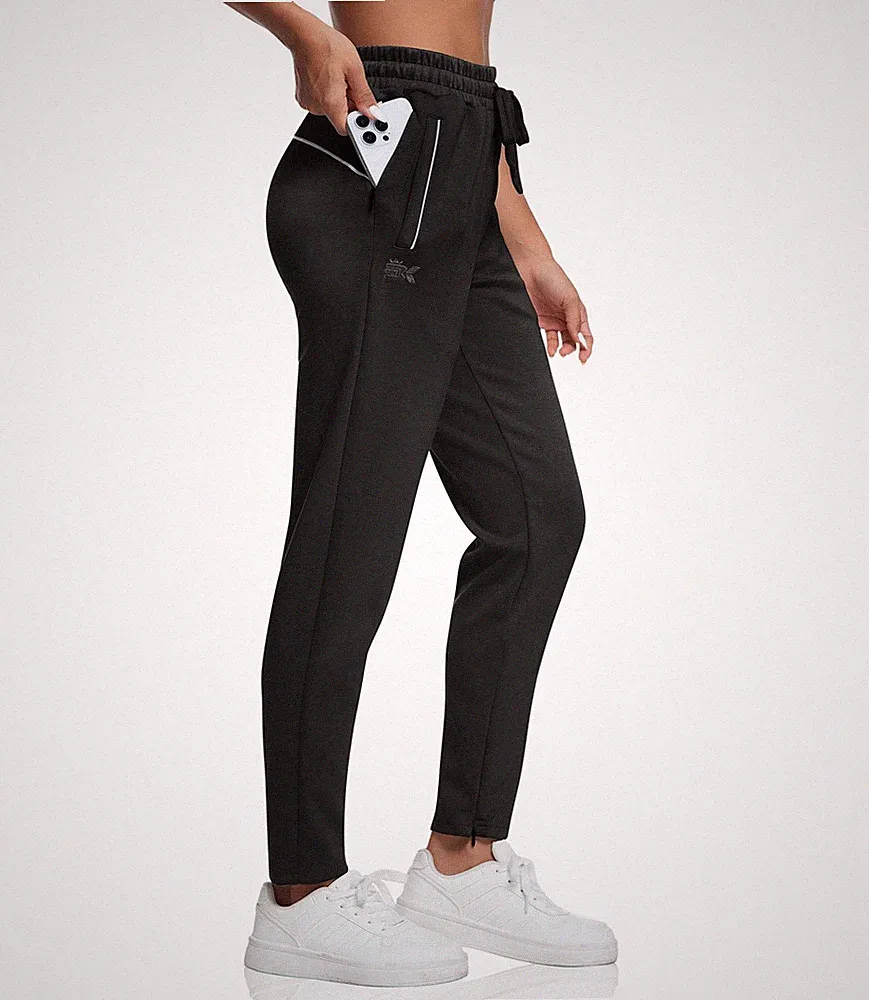 BROKIG Damen Drylite Gym Jogginghose Laufhose, Mid Waist Freizeit Sport Track