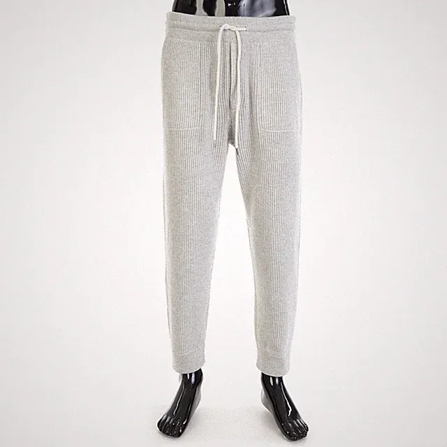 BRUNELLO CUCINELLI 4100$ Kaschmir Jogginghose - Kordelzug, englischer Rippstrick