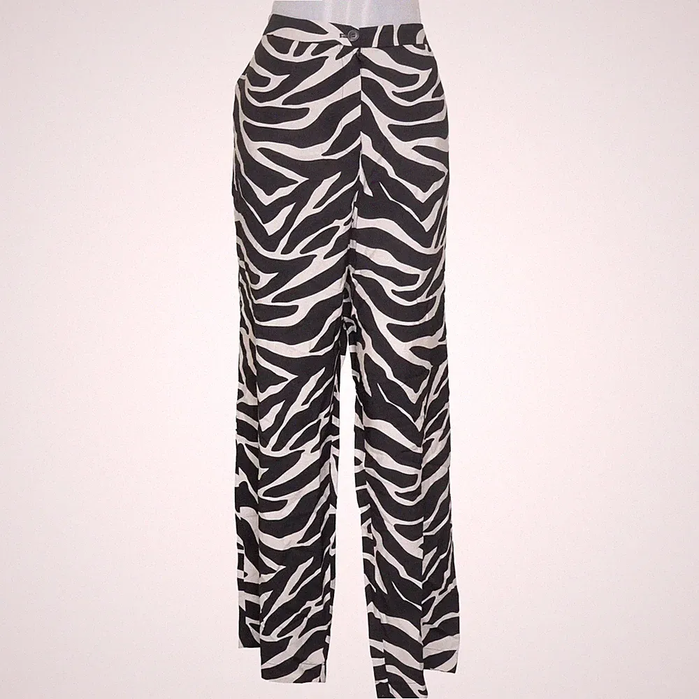 C&A, Palazzohose, Größe: 48, Schwarz/Weiß, Zebra, Herren #nxK