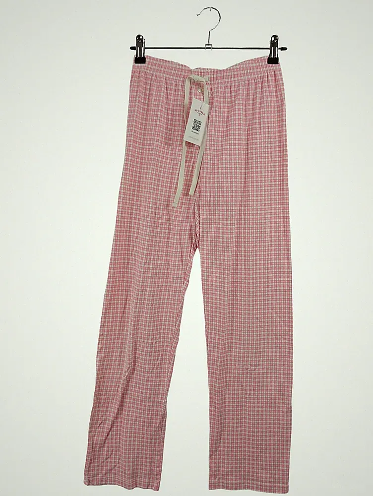 Calida Damen Jogginghose kariert Rosa Gr. 34 XS Baumwolle