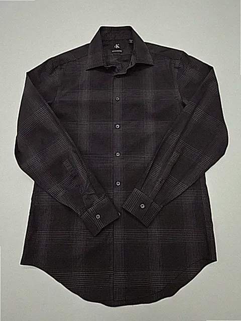 Calvin Klein Herren Hemd schwarz Slim Fit kariert Größe M Top Zustand