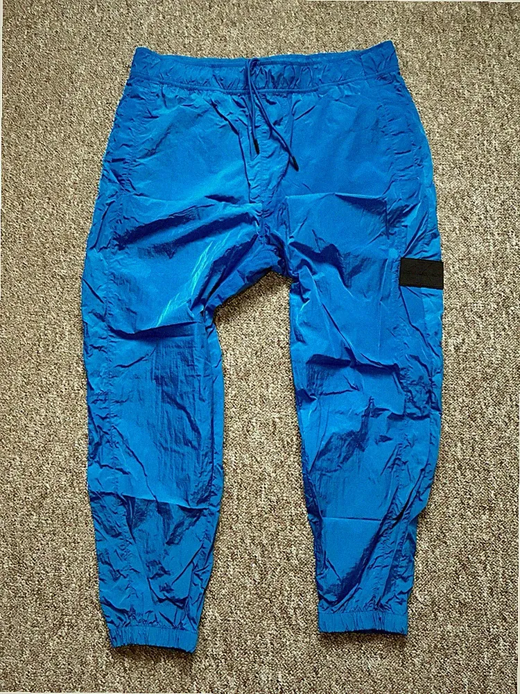 Calvin Klein Jeans Trainingshose Herren XXL Blau Nylon Metall Jogginghose Logo Designer