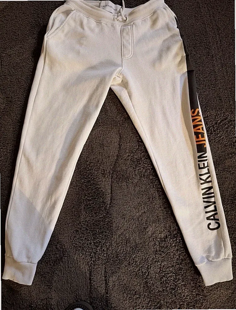 calvin klein jogginghose grösse s in weiss unisex