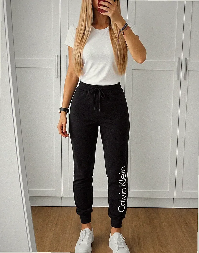 Calvin Klein Jogginghose Sweatpants Logo schwarz S