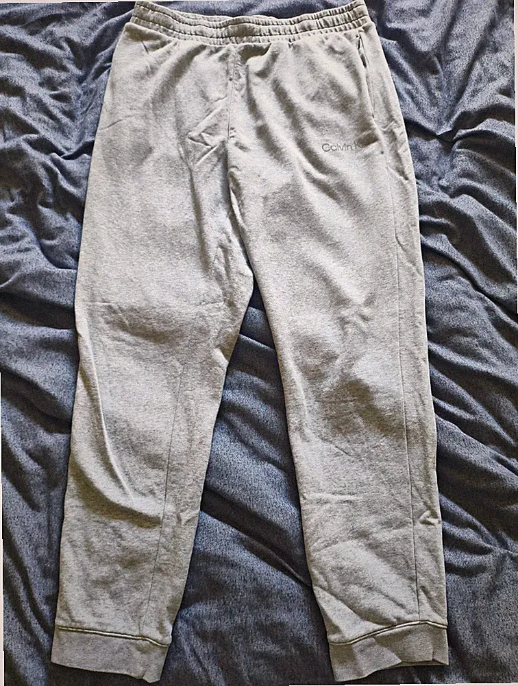 Calvin Klein Performance Herren Jogginghose Grau L Baumwolle/Polyester